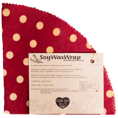 6 Degrees East Soy Wax Round Wrap - Red