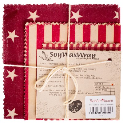6 Degrees East Soy Wax Wraps Set of 3 - Red