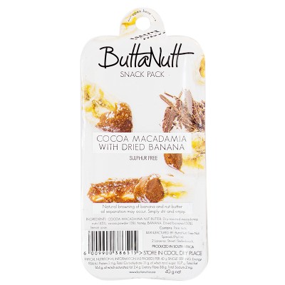 Buttanutt Chocolate Macadamia with Dried Banana - Snack Pack