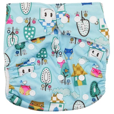 Fancy Pants Basics Suede Cloth Pattern Nappy - Owl
