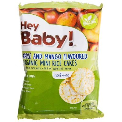Hey Baby! Organic Mini Rice Cakes - Apple and Mango 