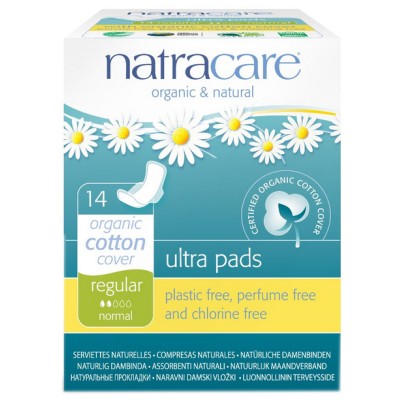 Natracare Organic Cotton Ultra Pads with Wings Regular (14)