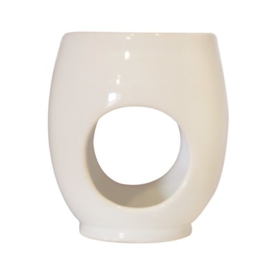 Indalo White Egg-Shaped Ceramic Burner