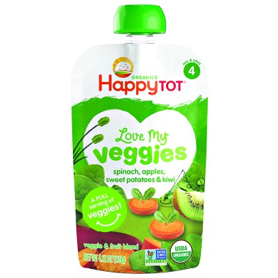 Happy Tot Veggies - Spinach, Apple, Sweet Potato & Kiwi