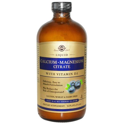 Solgar Liquid Calcium Magnesium Citrate - Blueberry