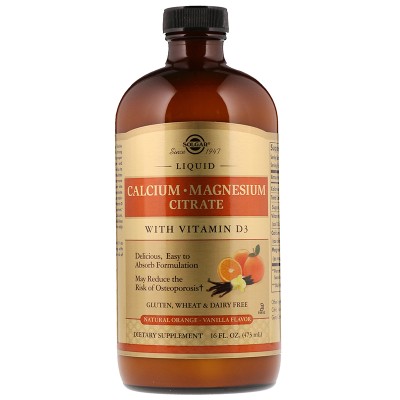 Solgar Liquid Calcium Magnesium Citrate - Orange