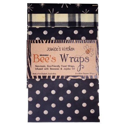 Janice’s Kitchen Bee’s Wraps - Black