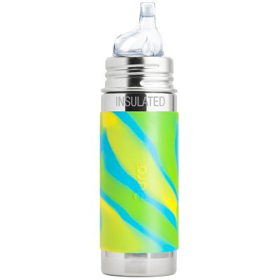 Pura Stainless Steel 260ml Insulated Sippy Bottle - Aqua Swirl