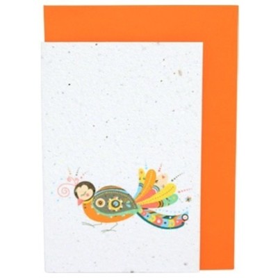 Growing Paper Card - Colourful Bird