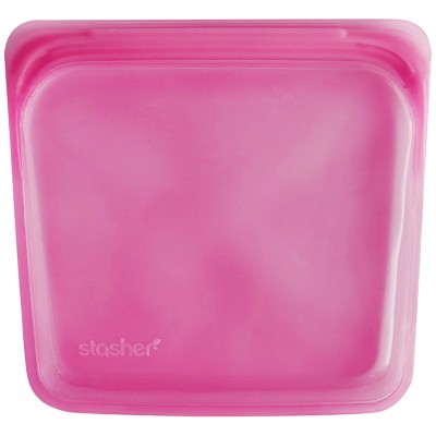 Stasher Reusable Silicone Sandwich Bag - Rasberry