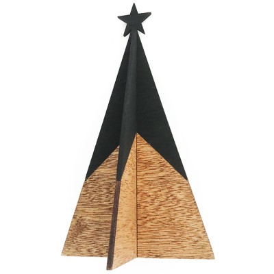 Wood Be Nice Modern 3D Christmas Tree - Black