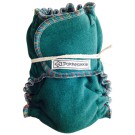 Pokkelokkie Blue Fitted Hemp Nappy (Rainbow Trim)