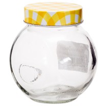 Consol Broadway Jar With Yellow & White Lid 