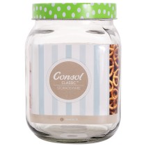 Consol Cookie Jar With Green Polka Dot Lid 
