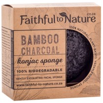 Faithful To Nature Konjac Sponge - Bamboo Charcoal