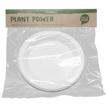 GREEN HOME Sugarcane Plates in Compostable Bag (18cm)