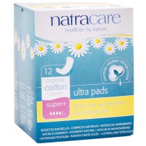 Natracare Organic Cotton Ultra Pads - Super Plus (12)
