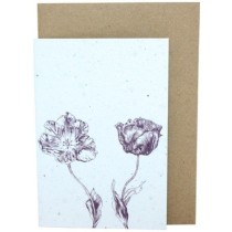 Growing Paper Card - Purple Flowers