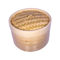 World of Flavours Large Two Tier Bamboo Steamer