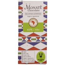 Monate Chocolate 83% Raw Cacao & Nibs Bar 