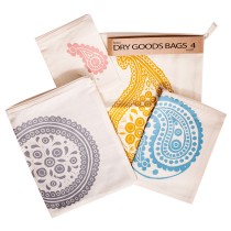 Spaza Paisley Mix Dry Goods Bags - Set of 4 