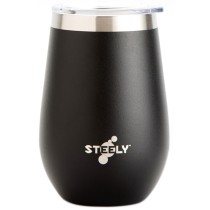 Steely Triple Insulated Coffee Cup 360ml Black